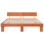 vidaXL Cadre de lit Marron cire 180 x 200 cm Bois massif en pin