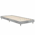 vidaXL Cadre de lit sans matelas gris béton 75x190 cm