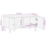 vidaXL Table basse 80x50x40 cm bois massif d'acacia
