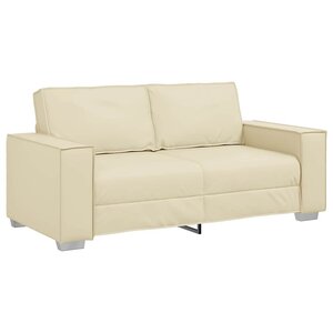vidaXL Fauteuil canapé Crème 180 x 78 x 84 cm Cuir artificiel