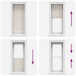 vidaXL Store plissé 50x150 cm Crème