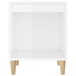 vidaXL Table de chevet Blanc brillant 40x35x50 cm Bois d’ingénierie