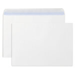 Lot de 250: enveloppe commerciale vélin blanc auto-adhésive avec fenêtre 80 g/m² 229x324 mm