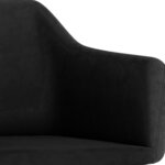 vidaXL Chaise pivotante de salle à manger Noir Velours
