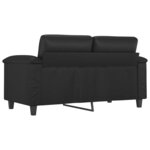 vidaXL Canapé à 2 places Noir 120 cm Similicuir