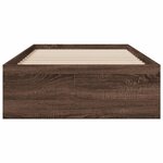 vidaXL Cadre de lit avec tiroirs sans matelas chêne marron 75x190 cm