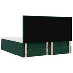vidaXL Cadre de lit ottoman avec matelas vert foncé 160x200 cm velours