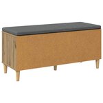vidaXL Banc d'entrée avec coussin Chêne artisanal 100 x 38 x 46 cm