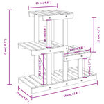 vidaXL Support à fleurs 58x25x51 cm bois massif de sapin