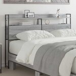 vidaXL Tête de lit de rangement Sonoma gris 140 cm Bois d'ingénierie