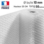 Rouleau film papier bulles 0,25 metres  x 50 metres