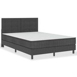 vidaXL Tête de lit touffetée Gris foncé Tissu 140x200 cm
