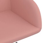 vidaXL Chaise pivotante de salle à manger Rose Velours