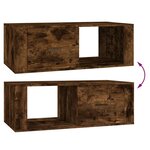 vidaXL Table basse Chêne fumé 100x50 5x35 cm Bois d'ingénierie