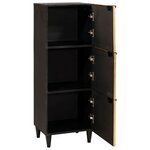 vidaXL Meuble d'appoint avec stockage Noir et or 40 x 33.5 x 110 cm