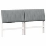vidaXL Tête de lit capitonnée Gris clair 180 cm Pin massif
