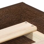vidaXL Cadre de lit sans matelas chêne marron 140x190 cm