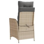 vidaXL Ensemble de bistro 3 Pièces coussins mélange beige résine tressée