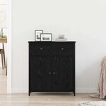 vidaXL Buffet avec tiroir Chêne noir 70 x 30 x 80 cm Bois d'ingénierie