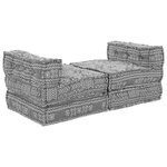 vidaXL Coussin 4 Pièces Gris clair 70 x 70 x 54 cm Polyester