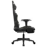 vidaXL Chaise de jeu avec repose-pied Noir et camouflage Similicuir