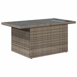 vidaXL Ensemble de canapé de jardin 10 Pièces Gris Poly rotin