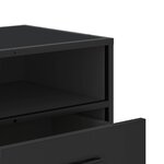 vidaXL Meuble TV noir 80x34 5x40 cm bois d'ingénierie et métal