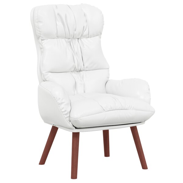 Fauteuil relaxant vidaXL en faux cuir blanc