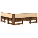 vidaXL Tête de lit de rangement Chêne fumé 200 cm Bois d'ingénierie