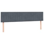 vidaXL Sommier à lattes de lit et matelas gris foncé 180x210cm velours