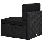 Vidaxl salon de jardin 10 pièces avec coussins noir résine tressée