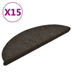 vidaXL Tapis d'escalier autocollants 15 Pièces anthracite 56x17x3 cm