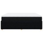 vidaXL Sommier à lattes de lit avec matelas Noir 180x200 cm Tissu