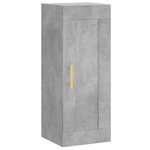 vidaXL Armoire murale gris béton 34 5x34x90 cm bois d'ingénierie