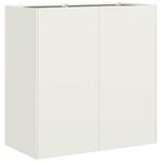 vidaXL Jardinière blanc 80x40x80 cm acier laminé à froid