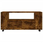 vidaXL Meuble TV chêne fumé 102x34 5x43 cm bois d'ingénierie