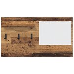 vidaXL Porte-manteau mural avec étagère avec stockage avec miroir Bois ancien 90 x 10 x 50 cm