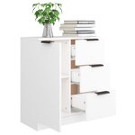 vidaXL Buffet Blanc 60x30x70 cm Bois d'ingénierie
