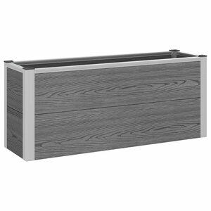vidaXL Jardinière surélevée Gris 100 x 30 x 22 cm WPC et Aluminium