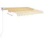 vidaXL Auvent rétractable automatique 350x250 cm Jaune et blanc