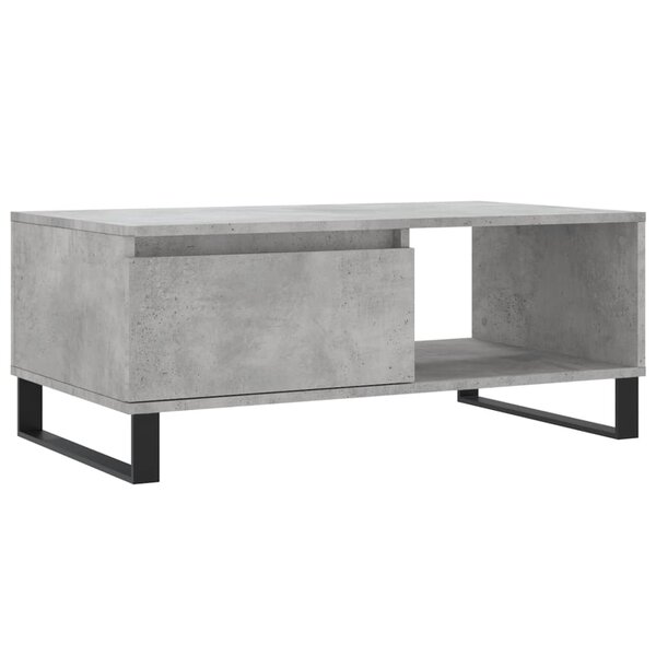 vidaXL Table basse Gris béton 90x50x36 5 cm Bois d'ingénierie