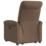 vidaXL Fauteuil inclinable de massage électrique Marron Tissu