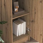 vidaXL Highboard chêne artisanal 35 x 39 x 168 cm Bois d'ingénierie