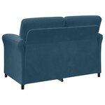 vidaXL Sofa 2 places Bleu 138 x 83 x 95 cm Velours
