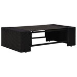 Vidaxl salon de jardin 10 pièces avec coussins noir résine tressée