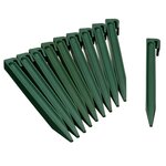 Nature Chevilles d'ancrage de jardin 10 Pièces Vert