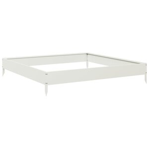 vidaXL Lit surélevé de jardin blanc 100x100x18 5 cm acier