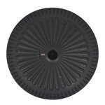 vidaXL Socle de parasol Résine Rond Noir 29 kg