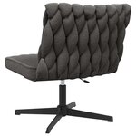 vidaXL Chaise pivotante de bureau gris foncé bouclé comme laine tissu