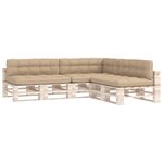 vidaXL Coussins de canapé palette 7 Pièces Beige